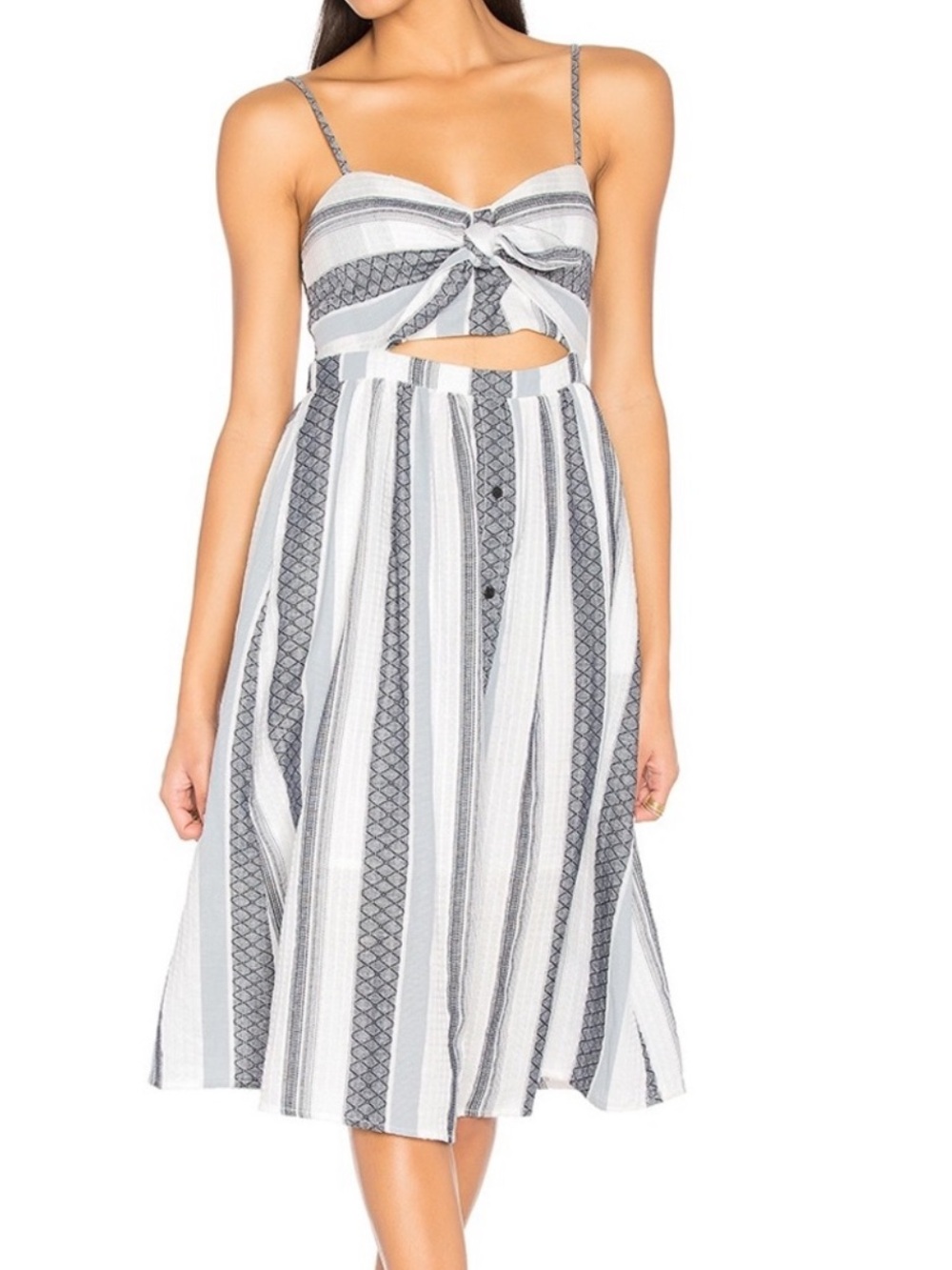 Bardot Tie-Front Sun Dress